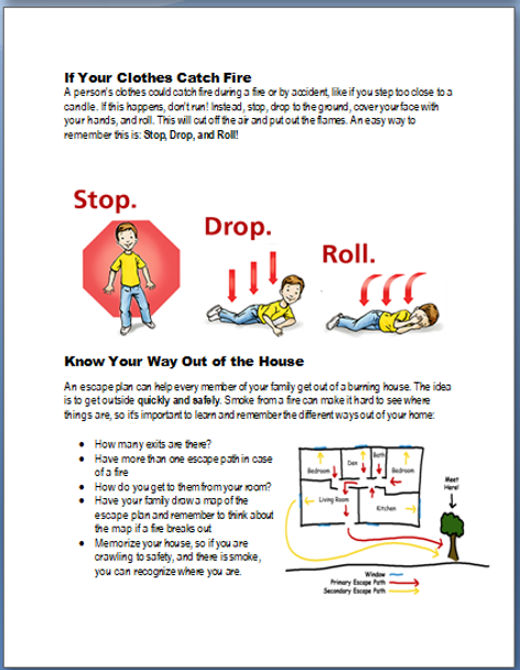 Fire Safety and steps to safety if a fire breaks out