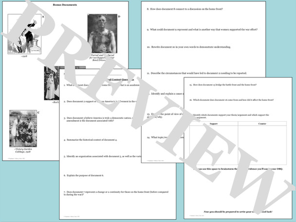 World War 1 Primary Source Analysis Bundle