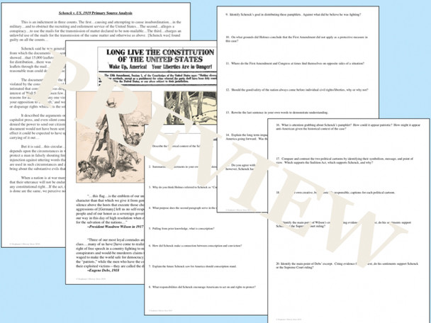 World War 1 Primary Source Analysis Bundle