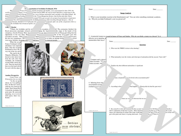 World War 1 Primary Source Analysis Bundle