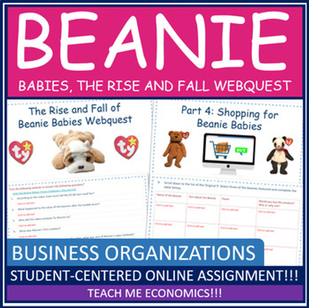 Rise and Fall Beanie Babies Economic Webquest Business Organizations Economics