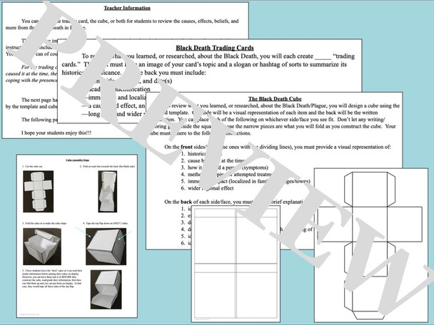 The Black Death Plague Primary Source Analysis and Activities Bundle The Black Death Plague Primary Source Analysis and Activities Bundle