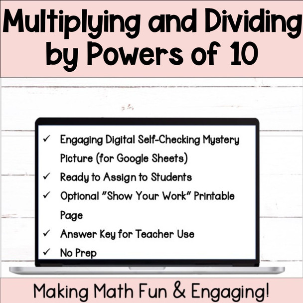 Multiplying and Dividing by Powers of 10 Digital Activity