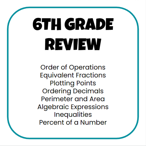6th Grade Math Review Game - Google Slides and Power Point