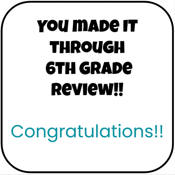 6th Grade Math Review Game - Google Slides and Power Point