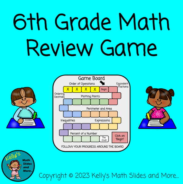 Middle School Math Review Games Bundle - 6th 7th 8th Grades