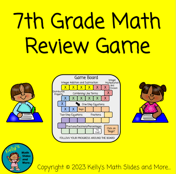 Middle School Math Review Games Bundle - 6th 7th 8th Grades