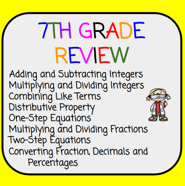 Middle School Math Review Games Bundle - 6th 7th 8th Grades