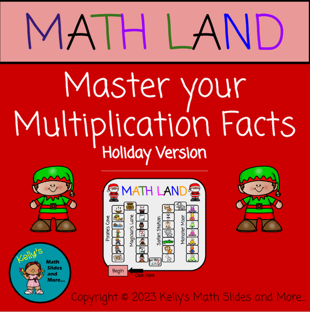 Christmas Math Land Master Your Multiplication Facts Game