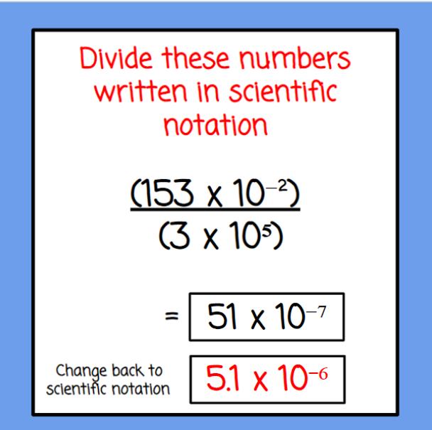 Scientific Notation - Multiplying and Dividing