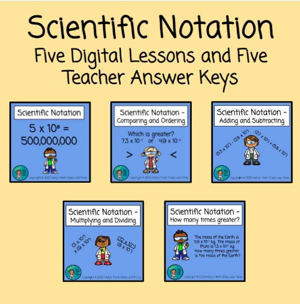 Scientific Notation Bundle of Five Lessons