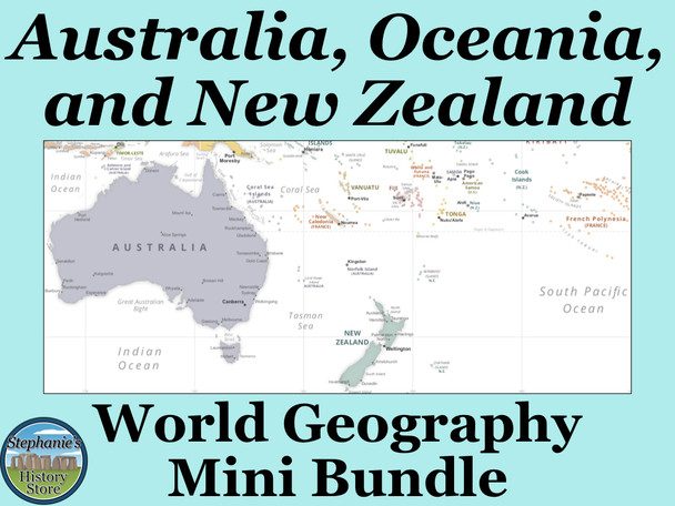 Australia New Zealand and Oceania World Geography Bundle