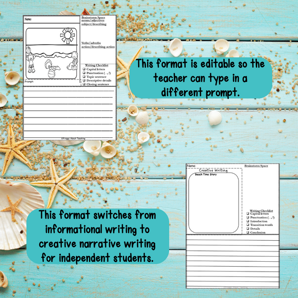 Informational Writing Prompts Freebie