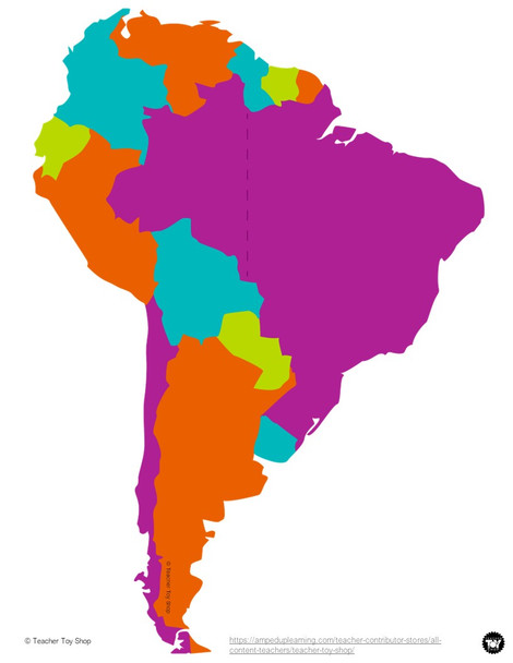 South America Geography Activity | Interactive Bulletin Board Continent Project