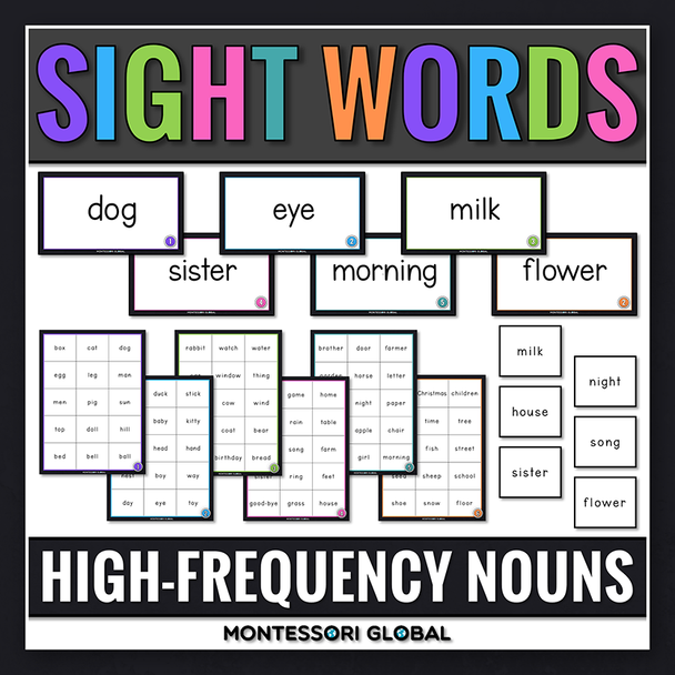 High Frequency Nouns - Sight Word Practice

Practice high-frequency nouns sight words daily with sight word PowerPoint presentations, sight word charts, and sight word flash cards. They are great morning meeting activities.