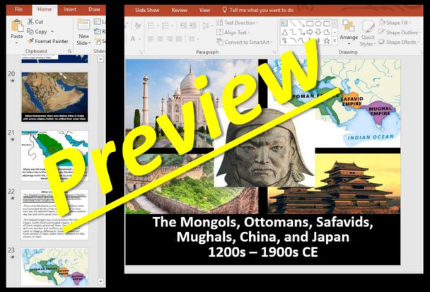 Mongols, Muslim Empires, China, & Japan