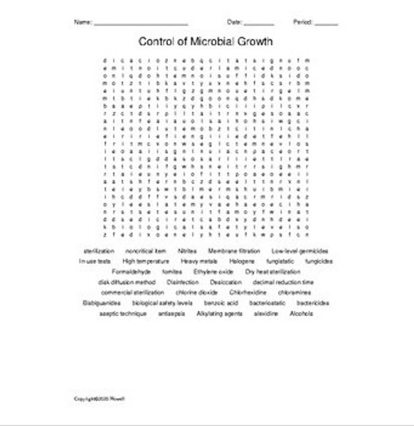 Microbiology Vocabulary Word Search Bundle