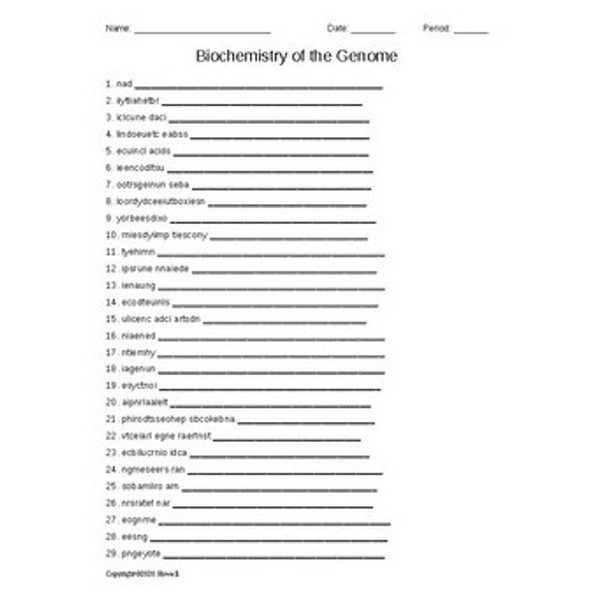 Microbiology Vocabulary Word Scramble Bundle