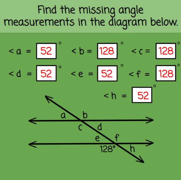 Angles, Parallel Lines, and Transversals
