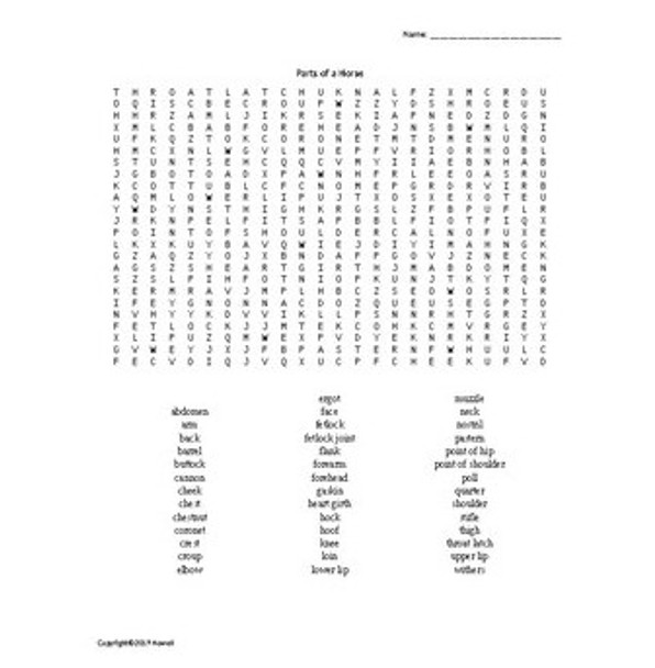 Word Search Bundle for an Agriculture Livestock Course