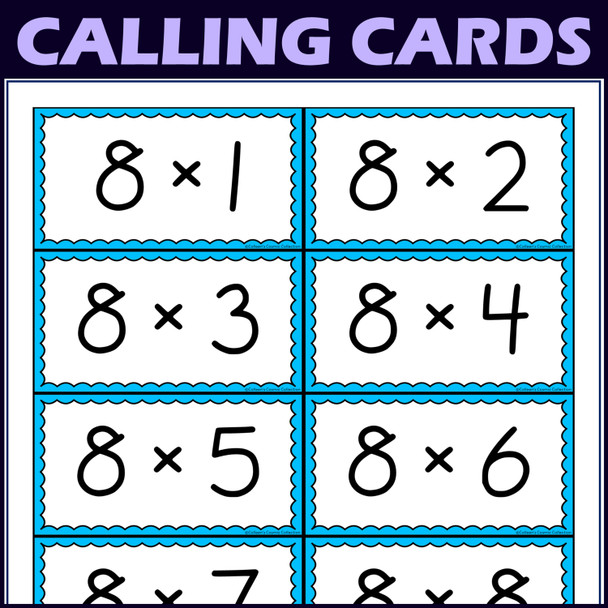 Multiplication Facts Activities BUNDLE - Times Table Bingo Games