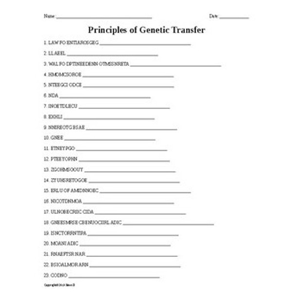 Biotechnology Vocab Word Scramble Bundle