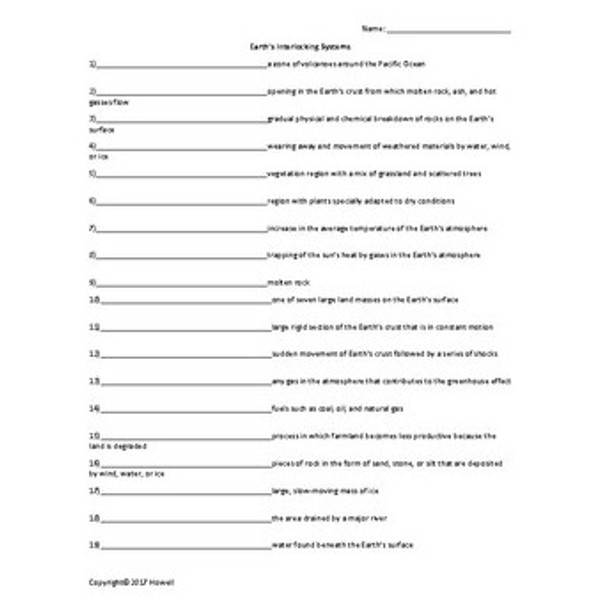 Middle School Geography Vocabulary Quiz/Worksheet Bundle