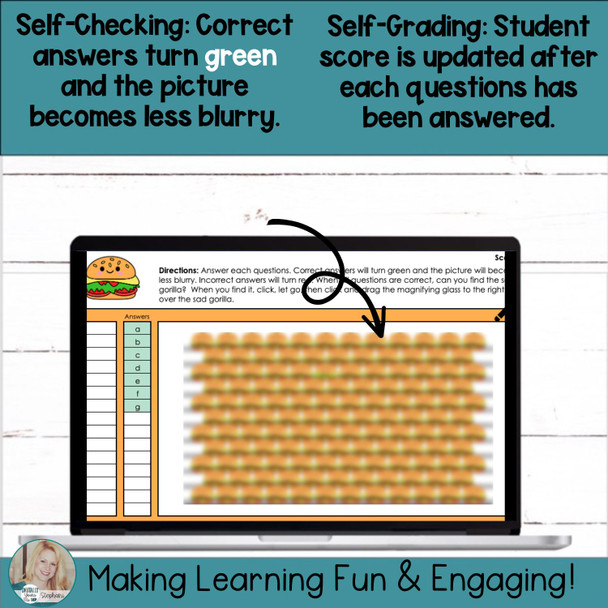 Editable - Self-Checking Self-Grading I Spy Template - Digital Activity Vol.4