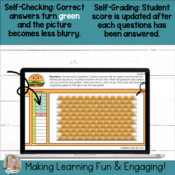 Editable Self-Checking Self-Grading I Spy Template - Digital Task Card Vol. 4