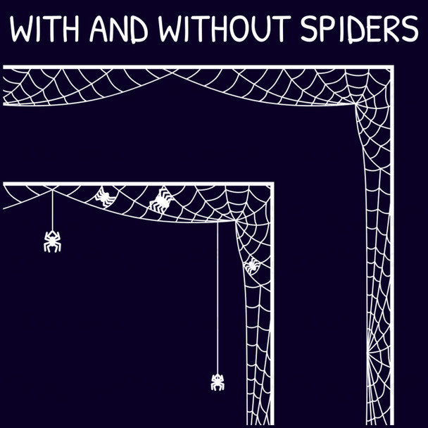 Spider Web Borders Halloween Clipart