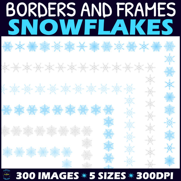 Snowflakes Winter Borders