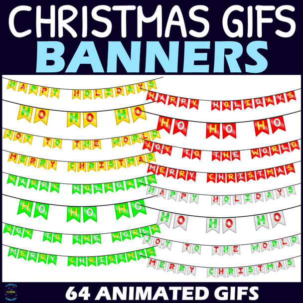 Christmas Banners GIFs - Animated Christmas Clipart