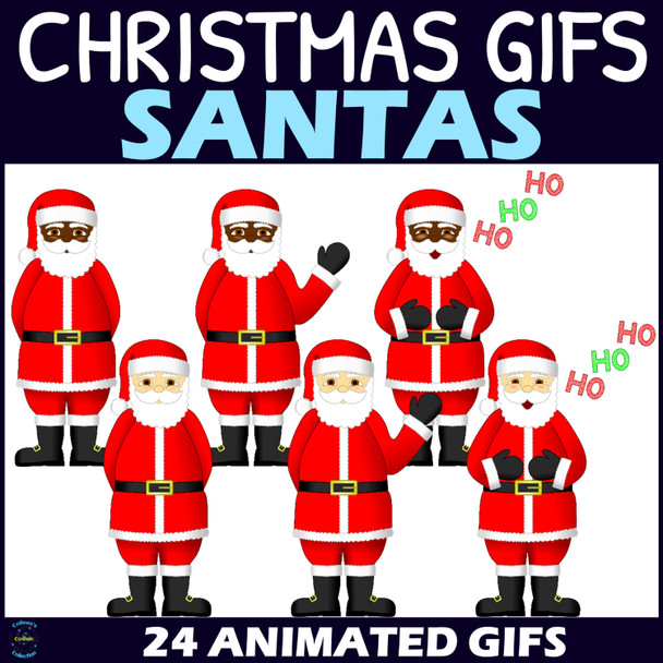 Christmas Santas GIFs - Animated Christmas Clipart