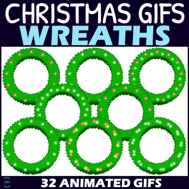 Christmas Wreaths GIFs - Animated Christmas Clipart