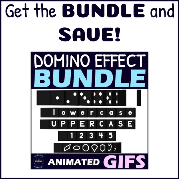 Domino GIFs - Animated Dominoes Clipart – Black with White Shapes