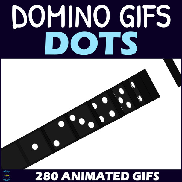 Domino GIFs BUNDLE - Animated Dominoes Clipart