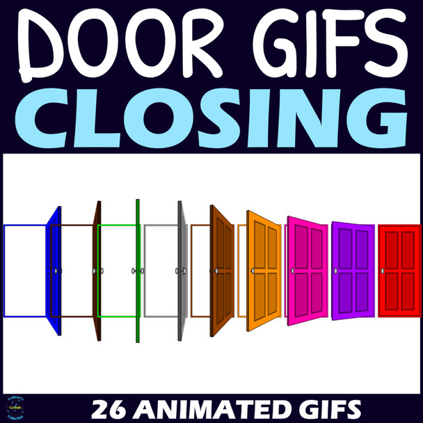 Animated GIF Closing Doors Clipart