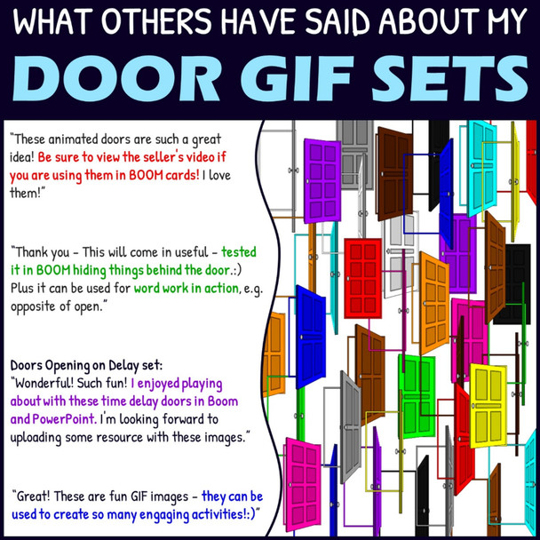 Animated GIF Opening On Delay Doors Clipart