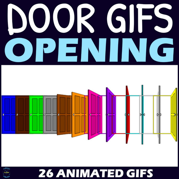 Clipart Doors and Opening and Closing Door GIFs BIG BUNDLE