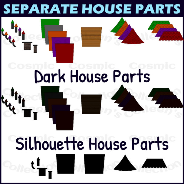 Animated GIF Build a Haunted House Halloween Clipart