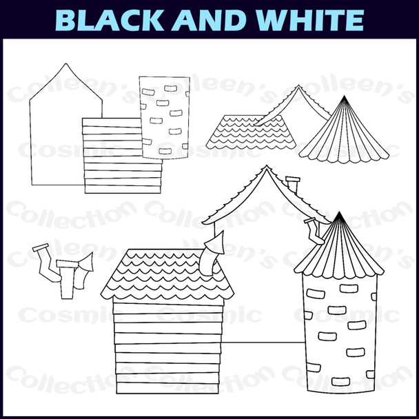 Build a Haunted House Halloween Clipart