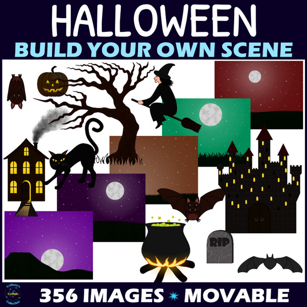 Halloween Build Your Own Scene Clipart