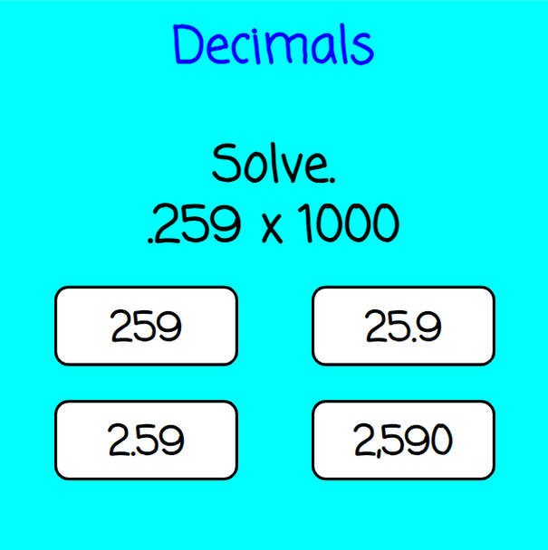 Back To School - Are You Ready for 6th Grade Math? Game