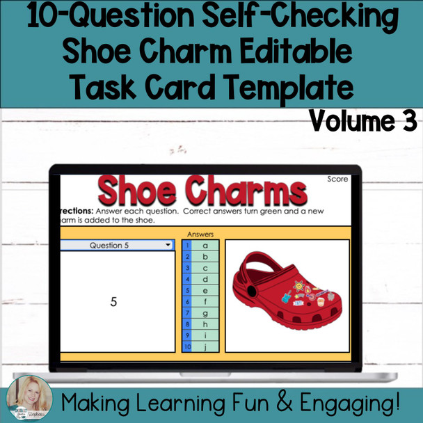 Editable Self-Checking Task Card Template - Digital Resource Vol. 3