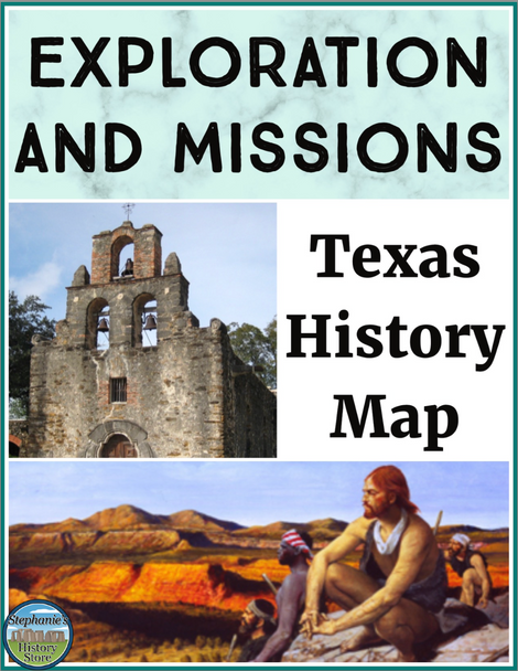 Exploration of Texas and Missions Map Activity