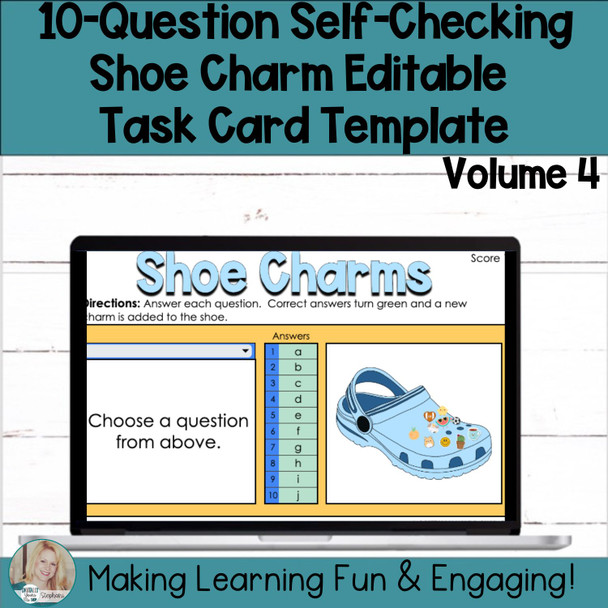 Editable Self-Checking Task Card Template - Digital Resource Vol. 4