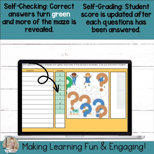 Editable Self-Checking Template Picture Reveal Maze Digital Resource Vol.2
