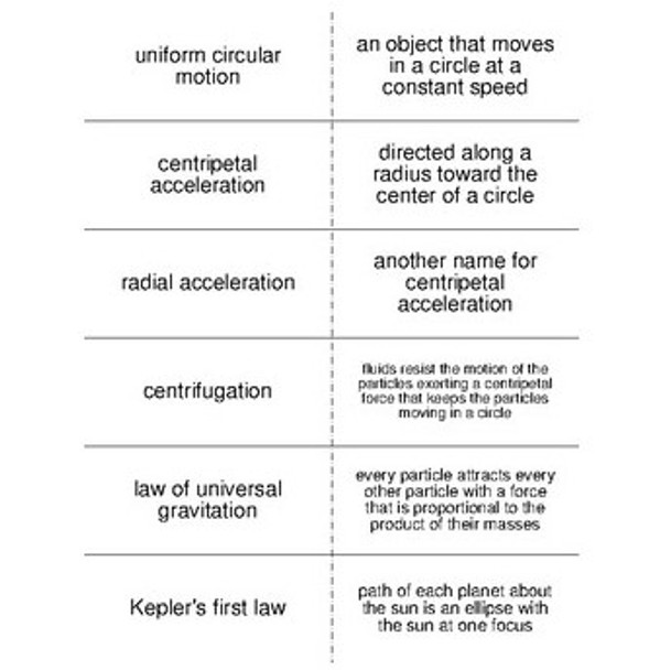 Physics and Physical Science Vocabulary Review Bundle