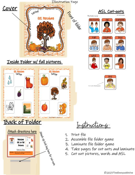 Illustration Page for how to assemble file folder game