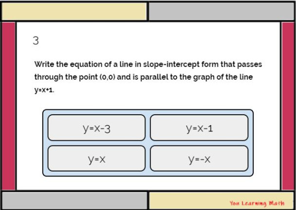 Parallel and Perpendicular Lines Slope and Intercept: DIGITAL BOOM Cards (21 TASK CARDS + Notes)